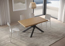 Tavolo Allungabile 140/190x90 cm Versalux Rovere Scortecciato Gambe Antracite      