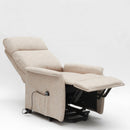 Poltrona Alzapersona Elettrica 1 Motore 73x94x103 cm in Tessuto Beige