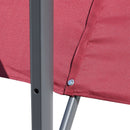 Ombrellone da Giardino Decentrato 2,45x2,45m con Rotazione 360° Rosso Scuro