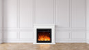 Camino Elettrico da Pavimento 99x88,3x25 cm Effetto Fiamma 1500W Sined Asciano Bianco