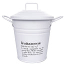 Secchiello Frutta Secca  1 Litro in Metallo VdE Tivoli 1996 Bianco