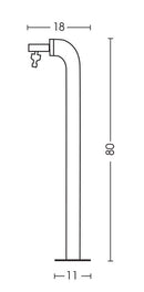 Fontana da Giardino con Rubinetto Belfer 42/PS Verde