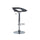 Tabouret de bar Glen Chrome avec siège noir et vérin à gaz
