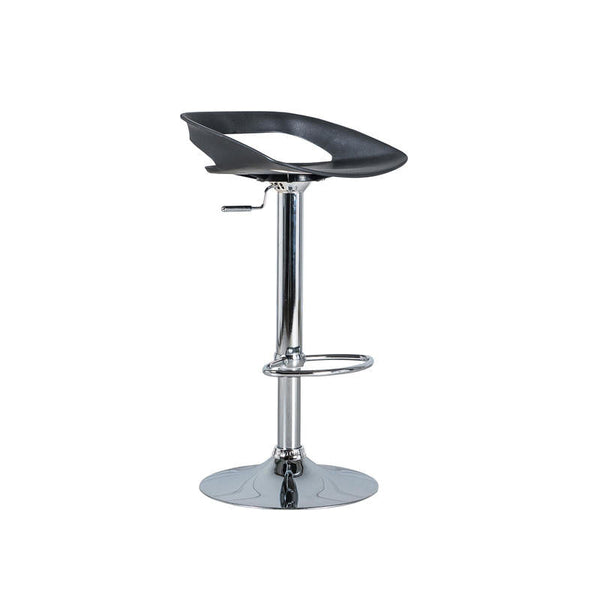 Tabouret de bar Glen Chrome avec siège noir et vérin à gaz acquista