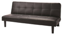 Divano Letto 3 Posti 78x112x180 cm in Similpelle Motti Valentina Nero