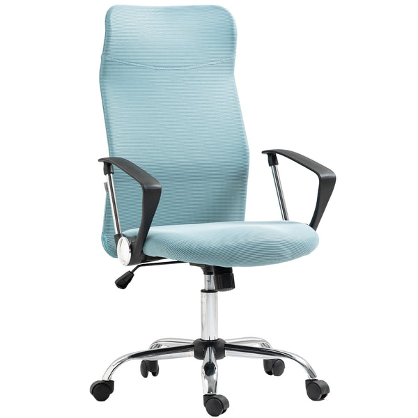 Sedia Ergonomica da Ufficio Girevole 63x65x109-119 cm con Schienale a Rete Verde Chiaro sconto