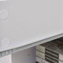 Scrivania 104 x 48 x 95,5 cm con Ripiano Tastiera Estraibile e Mensole  in Legno  Bianco