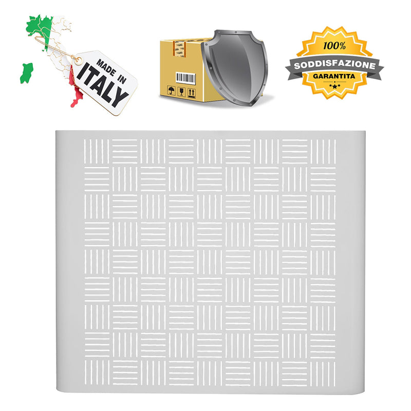 Copri Condizionatore da Esterno Large 105x65x95 cm in Acciaio Zincato Bianco