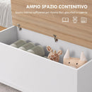 Panca Contenitore Multiuso 100x40x40 cm in Legno Bianco      