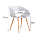 Set 4 Sedie in Polipropilene 45x71x60 cm Gambe in Faggio Fold Verde