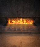 Camino a Vapore Elettrico  Da Incasso 180x50x40 cm Invapo Inside C1800 con Ricarica Automatica in Acciaio Verniciato Nero      