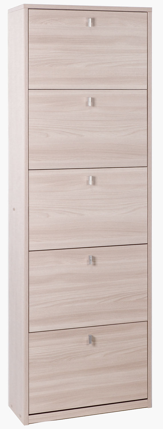prezzo Meuble à Chaussures 5 Portes 63x190x29 cm Orme Clair