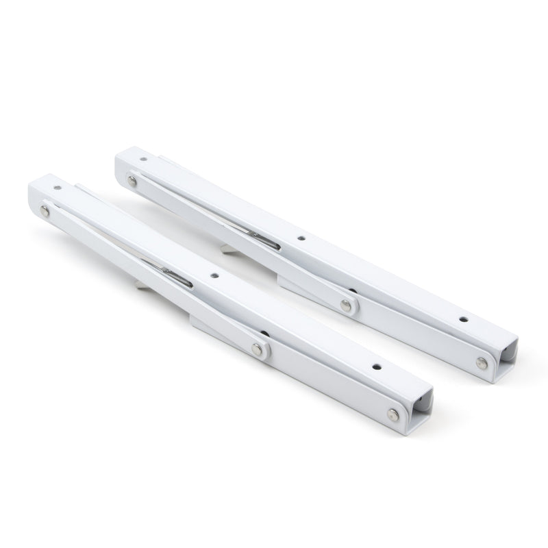 Lotto di 4 Staffe Pieghevole per Mensola L 300 Verniciato Bianco Acciaio Emuca