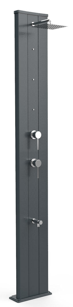 prezzo Douche Solaire de Jardin 40L Mitigeur Nébuliseur et Lave Pieds Arkema Dada S Gris Anthracite