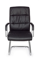 Set 2 Sedie Poltrone Attesa 58x60,5x101,5h cm da Ufficio Sydney Nero 