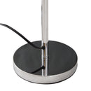 Lampada da Terra in Tessuto e Acciaio Inox 120 cm Bianco 