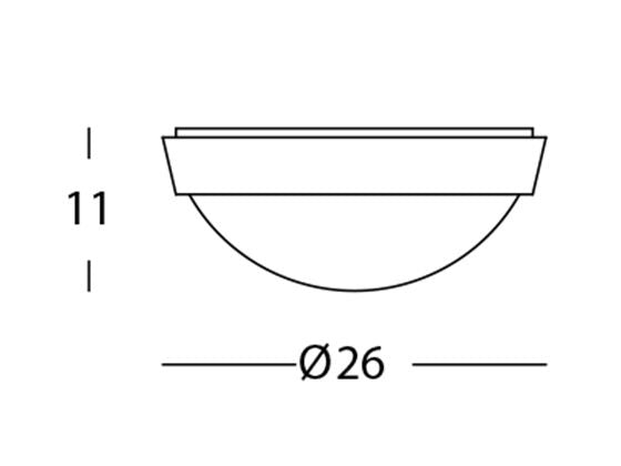 Plafoniera da Esterno a LED 15W Tonda Sovil Doris Nero