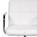 Set Sgabelli Cucina Seduta Pelle Imbottita Sgabello con Braccioli Casa Bar Bianco