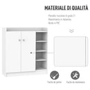Scarpiera in legno Scaffalatura Scaffale per Scarpe Armadio Bianco Opaco 83x30x90 cm 