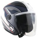 Casco Jet per Scooter Visiera Lunga CGM Phoenix 130G Blu Opaco XS - (53-54 cm)
