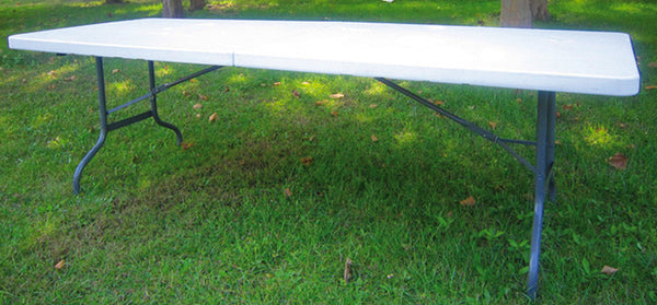 acquista Table Restauration Rectangulaire Pliante 240x85,5x75cm Morel Blanc