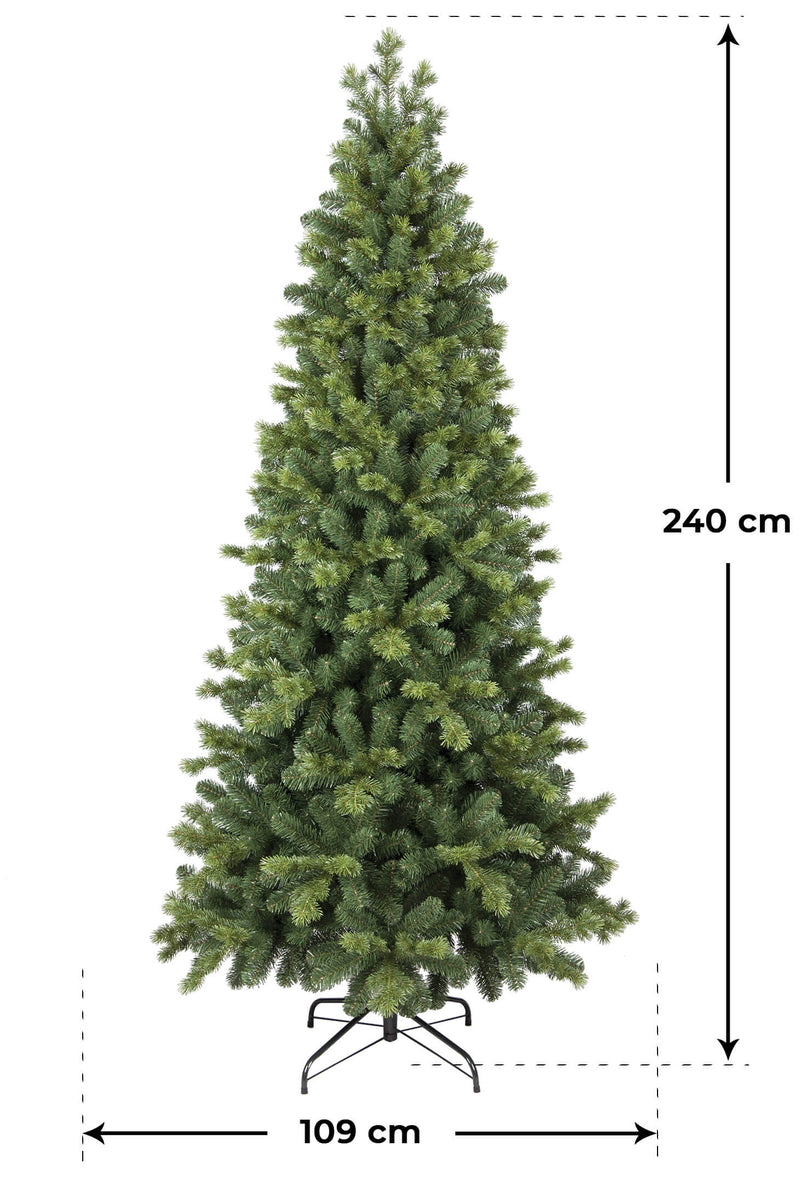 Albero di Natale Artificiale 240 cm 1297 Rami Verde