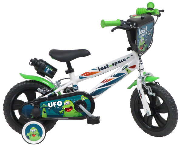 Vélo pour Enfant 12" 2 Freins Pneus EVA Ufo Blanc/Vert acquista