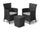 Set de Table Basse et 2 Fauteuils de Jardin Effet Rotin Keter Iowa Balcon Anthracite