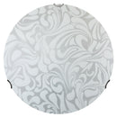 Plafoniera 1xE27 Ganci Cromo Vetro Lastra Bianco Sabbiato E-Energy Daniel