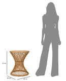 Tavolino Basso Ø48x56 cm in Rattan