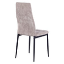 Set 4 Sedie 42x52x98 cm in Tessuto Milano Marroni