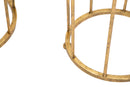 Tavolinetti Thing Coppia Ø38x70-26,8x60 cm in Ferro Oro