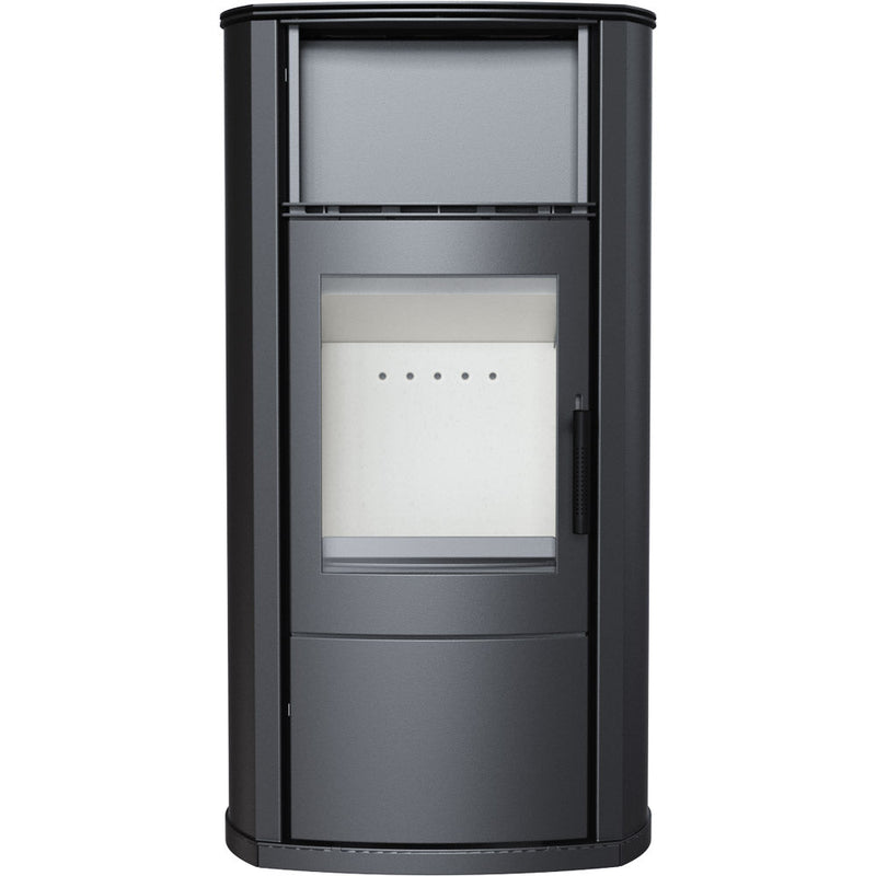 Stufa a Legna 8KW in Acciaio Flig Midland Nera