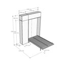 Letto 1 Piazza e Mezzo a Scomparsa Salvaspazio Kentaro H250 cm Bianco
