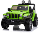 Macchina Elettrica per Bambini 12V Mp4 2 Posti con Licenza Jeep Wrangler Rubicon Verde