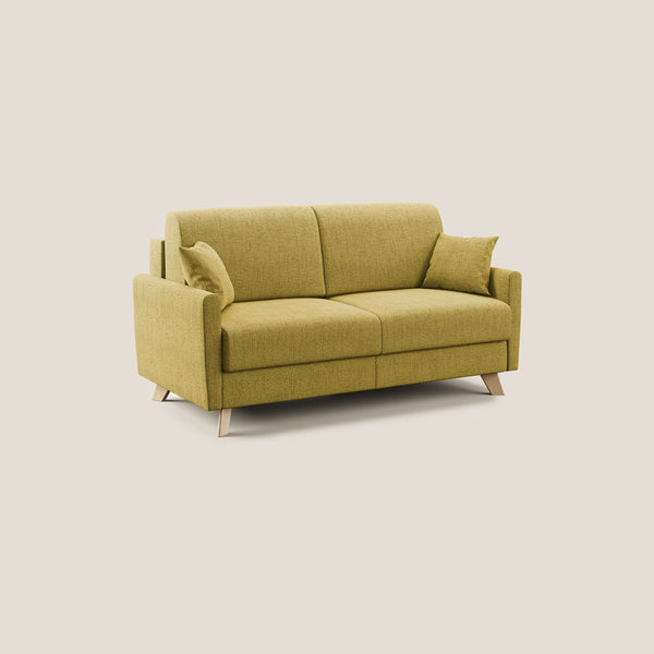 Canapé lit 2 places 160x94x97 cm en tissu jaune prezzo