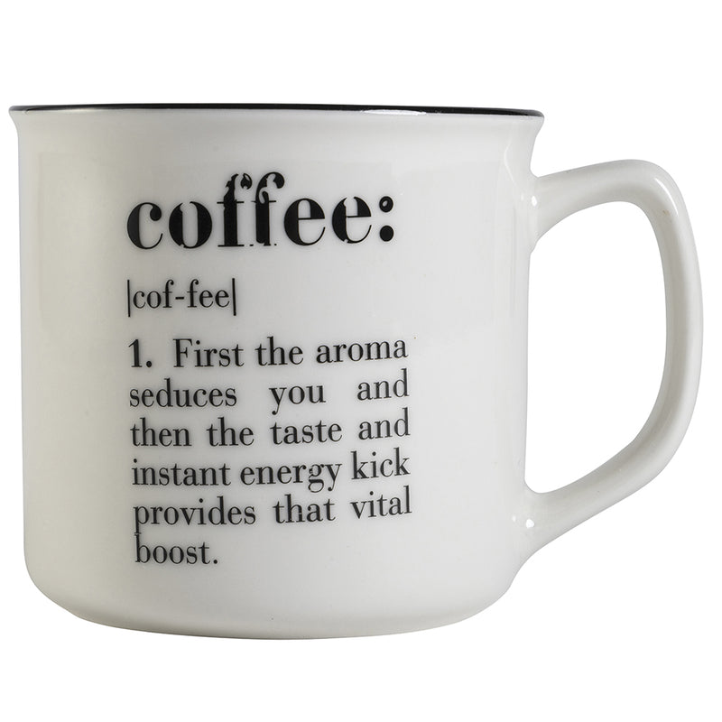 Tazza "coffee" double faces Ø9,2x8,7 cm in New Bone China VdE Tivoli 1996 Bianco