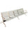 Bozzini Silver Banc de Bureau pour Salle d'Attente 5 Places en Acier