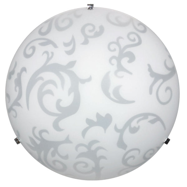 acquista Plafonnier 2xE27 Crochets Chrome Plaque Verre Blanc E-Energy Melissa