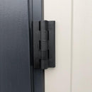 Casetta da Giardino Porta Attrezzi 91x170x202 cm in PVC Grigio/Grigio Scuro