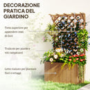 Letto per Orto Rialzato con Traliccio per Rampicanti e Pergola Superiore 64x33x122 cm in Legno di Abete    