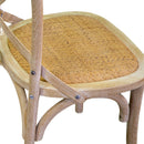 Sedia in Legno di Olmo 51x55H46,5/89cm Cross Naturale