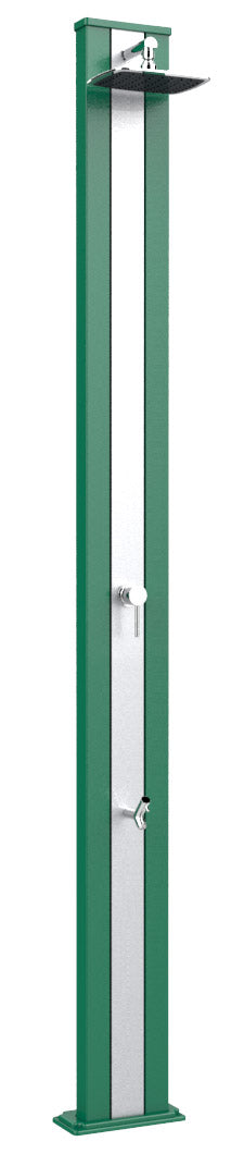 Doccia da Esterno Giardino Miscelatore e Lavapiedi Arkema Spring S Fascia Inox Verde acquista