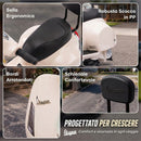 Moto Elettrica per Bambini 1,5-3 Anni Licenza Piaggio Mini Vespa GTS 66,5x38x52 cm 6 V con Batteria al Litio 2,5 km/h Max 25 kg Bianco      