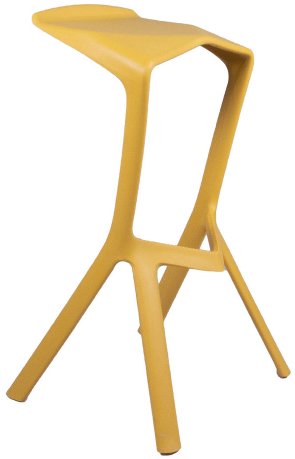 online Tabouret de bar de cuisine en polypropylène jaune Vandi