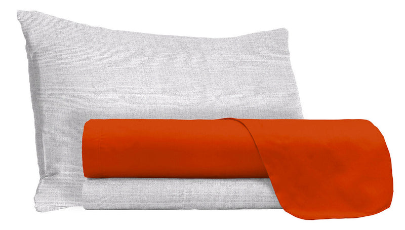 Set Lenzuola Sopra Sotto e Federe in Cotone Terra Varie Misure