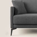 Divano 2 Posti 160x94x90 cm in Tessuto Grigio