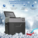 Frigo Portatile per Auto da 50L 58,6x37,8x54,5 cm con Pannello Touch e Ruote Grigio   