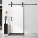 Porta Scorrevole 81,3x3,5x213,4 cm Porta da Interno in Stile Industriale in MDF e Legno Bianco      