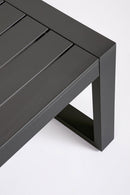 Set 4 Pezzi Salotto da Giardino con Divano 2 Poltrone e Tavolino in Alluminio e Spun Poly Hilde Antracite 